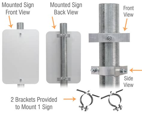 metal sign post brackets|sign post mount brackets.